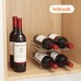 Lifewit Stackable Plastic Wine Rack for Refrigerator, Cupboard, Countertop, Wine Bottle Holder, Water Bottle Storage Organiser, Holds 4 Bottles