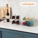 Lifewit Stackable Plastic Wine Rack for Refrigerator, Cupboard, Countertop, Wine Bottle Holder, Water Bottle Storage Organiser, Holds 4 Bottles