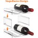 Lifewit Stackable Plastic Wine Rack for Refrigerator, Cupboard, Countertop, Wine Bottle Holder, Water Bottle Storage Organiser, Holds 4 Bottles