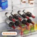 Lifewit Stackable Plastic Wine Rack for Refrigerator, Cupboard, Countertop, Wine Bottle Holder, Water Bottle Storage Organiser, Holds 4 Bottles
