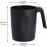 Berglander Black Plastic Coffee Cups Set of 8 450 ml, Plastic Coffee Cups with Handles, Reusable, Water Cups, Easy to Carry, Ideal for Home, Garden, Picnic, Camping