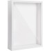 3D Picture Frame for Filling, 3D Deep Object Frame A4, Shadow Box Display Case Frame with Transparent Acrylic Plate Frame, Wooden 3D Frame for Memorabilia, Flowers, Medals, Photo (White 5 cm)
