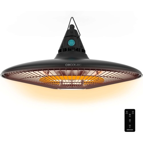 Cecotec ReadyWarm 1500 Power Ceiling Elektro-Deckenheizung, 1500 W, Halogentechnik, Schutzart IP65, Fernbedienung, Abdeckungsbereich 10 m²