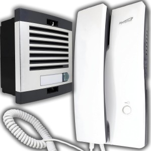 Retoo Door Intercom System Intercom System 1 Single Family House Surface Mounting 230 V AC 50/60 Hz Universal Flush-Mounted 2-Wire Plate 13 x 13 x 6 cm Intercom System 21 x 10.8 x 6.5 cm White