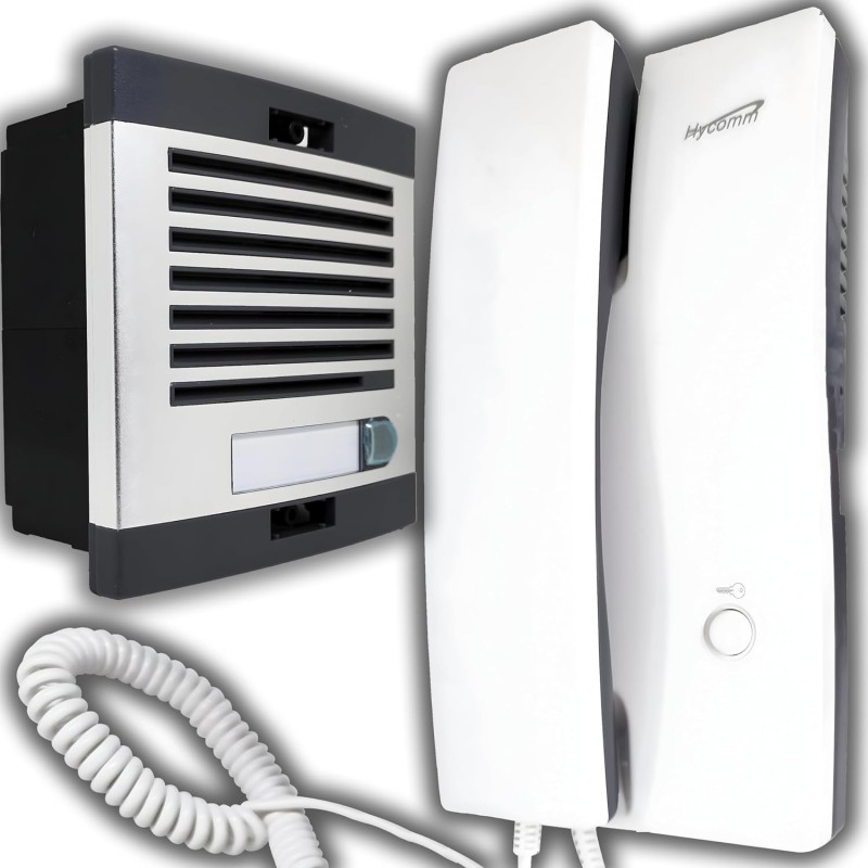 Retoo Door Intercom System Intercom System 1 Single Family House Surface Mounting 230 V AC 50/60 Hz Universal Flush-Mounted 2-Wire Plate 13 x 13 x 6 cm Intercom System 21 x 10.8 x 6.5 cm White