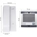 Retoo Door Intercom System Intercom System 1 Single Family House Surface Mounting 230 V AC 50/60 Hz Universal Flush-Mounted 2-Wire Plate 13 x 13 x 6 cm Intercom System 21 x 10.8 x 6.5 cm White