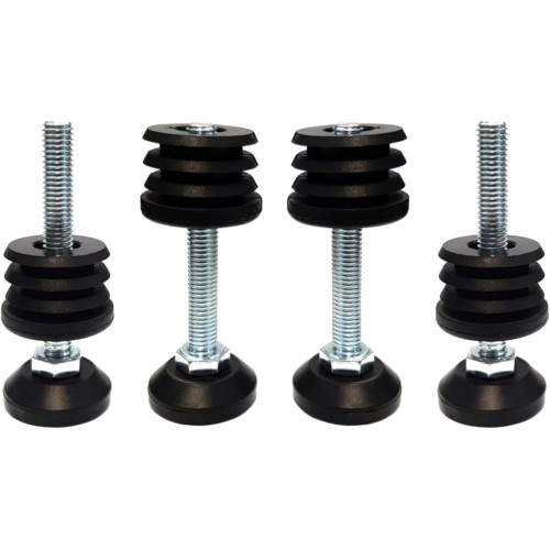 cyclingcolors 4 x Threaded Plugs Round Tube Adjustable Screw Foot Furniture Foot End Cap 32 mm