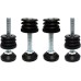 cyclingcolors 4 x Threaded Plugs Round Tube Adjustable Screw Foot Furniture Foot End Cap 32 mm