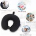 Gosider Black Travel Neck Pillow Memory Foam Aeroplane Pillow for Neck and Head Support Soft Portable U-Shape Neck Pillow for Airplane, Car and Home Office Use