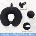 Gosider Black Travel Neck Pillow Memory Foam Aeroplane Pillow for Neck and Head Support Soft Portable U-Shape Neck Pillow for Airplane, Car and Home Office Use