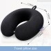 Gosider Black Travel Neck Pillow Memory Foam Aeroplane Pillow for Neck and Head Support Soft Portable U-Shape Neck Pillow for Airplane, Car and Home Office Use