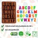 NPEX Silicone 26 Letters (5.5 cm) A-Z Extra Stable Alphabet Soap Mould, Silicone Mould Baking Mould, Chocolate Mould, Cake, Baking, UV Resin Casting Mould, Non-Stick Epoxy Resin Mould, Chocolate
