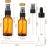 Litimkat Pack of 5 Brown Glass Spray Bottles, 2 x 50 ml, 3 x 30 ml Spray Bottles with Fine Mist, Small Perfume Atomiser with Filling Tool and Sticker, Reusable Atomiser Spray Bottle