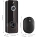 SHARKPOP Wireless Doorbell Camera, WiFi Video Doorbell with Free Bell Game, Surveillance Indoor/Outdoor Human Detection, 2-Way Audio, Night Vision, Cloud Storage, Battery Operated