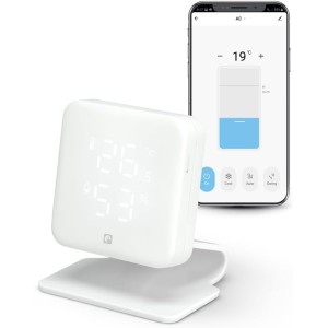 Garza - Smarthome Smart WiFi Infrared IR Controller (2.4GHz) for Air Conditioners with Temperature and Humidity Sensor, Compatible with Alexa and Google Home, Voice and App Remote Control