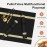 PullinTimes Set of 8 place mats, washable PVC, heat resistant, non-slip place mats, table mats, 30 x 45 cm place mats for kitchen (black)