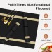 PullinTimes Set of 8 place mats, washable PVC, heat resistant, non-slip place mats, table mats, 30 x 45 cm place mats for kitchen (black)