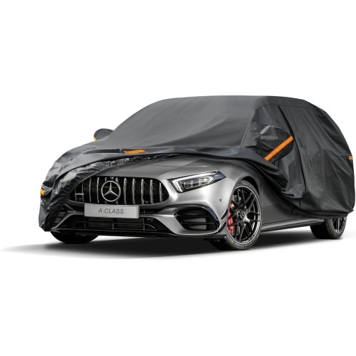 Kayme Car Cover Waterproof Breathable for Mercedes A Class (2012-2025), 7 Layers Full Garage Car Cover for Rain Sun Dust Protection Scratched Car Cover with Reflective Strips