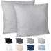 Dreamzie Cushion Cover 80 x 80 cm, Set of 2 - Pillowcases 80 x 80 cm, Grey with Soft Microfibre Zip, 80 x 80 cm Pillow Cover