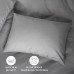 Dreamzie Cushion Cover 80 x 80 cm, Set of 2 - Pillowcases 80 x 80 cm, Grey with Soft Microfibre Zip, 80 x 80 cm Pillow Cover