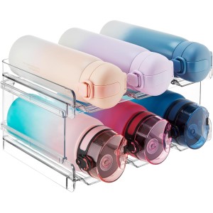 Lifewit Stackable Bottle Holder Wine Bottle Holder Wine Rack Wine for 1 Bottles, Freezer, Pantry - Plastic Water Bottle Holder for Kitchen Worktop, Cupboard