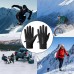 KASESSS Winter Cycling Gloves Men Women Waterproof Gloves Touchscreen Winter Gloves with Fleece Lining, Thermal Cycling Gloves, Windproof Cycling Gloves Men for Outdoor Sports, Black