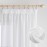EMEMA Set of 2 Sheer Voile Curtains with Ruffle Tape, Transparent Voile, Polyester, Transparent, Living Room, Airy Decorative Curtain for Bedroom, 140 x 137 cm (W x H), White