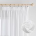 EMEMA Set of 2 Sheer Voile Curtains with Ruffle Tape, Transparent Voile, Polyester, Transparent, Living Room, Airy Decorative Curtain for Bedroom, 140 x 137 cm (W x H), White