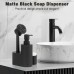 CAUTIOUS Soap Dispenser Black Washing Up Liquid Dispenser Kitchen Sink Organiser with Brush and Washing Sponge Soap Dispenser Sink