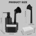 CAUTIOUS Soap Dispenser Black Washing Up Liquid Dispenser Kitchen Sink Organiser with Brush and Washing Sponge Soap Dispenser Sink