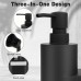 CAUTIOUS Soap Dispenser Black Washing Up Liquid Dispenser Kitchen Sink Organiser with Brush and Washing Sponge Soap Dispenser Sink