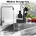 CAUTIOUS Soap Dispenser Black Washing Up Liquid Dispenser Kitchen Sink Organiser with Brush and Washing Sponge Soap Dispenser Sink
