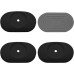 4 Piece Stair Door Protector Wall Mat, Child Safety Door Accessories, Door Wall Protection, Pressure Mounted Baby Gate Accessories, Suitable for Wide Stair Doors, Guardrails, (Black)