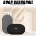 4 Piece Stair Door Protector Wall Mat, Child Safety Door Accessories, Door Wall Protection, Pressure Mounted Baby Gate Accessories, Suitable for Wide Stair Doors, Guardrails, (Black)