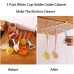 CANGCANG Cup Holder, 3 Pieces Kitchen Cabinet Organiser, Cupboard Insert, Cup Holder Hooks, No Drilling, 6 Hooks, Cup Hanging Cup Stand, for Hanging Cups, Coffee Cups, Mugs (White)