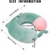 Apricitie Children's Neck Pillow, Adult Neck Pillow for Travel, 33 x 30 cm, Memory Foam Travel Pillow, Animal Travel Pillow, Aeroplane, Children's Neck Pillow, U-Shaped Neck Support Pillow (Green)