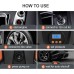 Compressor 12 V, Portable Air Compressor Car Tyre Pump with 3 Nozzle Adapters and Digital LED Lights for Car Tyres and Other Inflatable Products