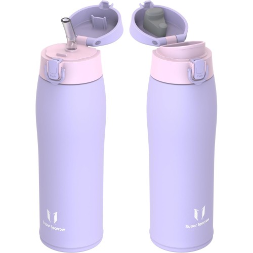 Super Sparrow Stainless Steel Drinking Bottle, 350 ml, 500 ml, 750 ml, BPA-Free, Leakproof, for Sports, On the Go, School, Outdoor, Office, Home