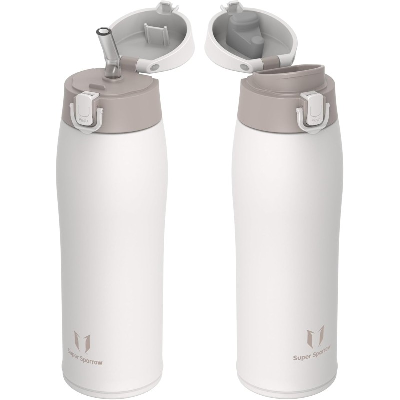 Super Sparrow Stainless Steel Drinking Bottle, 350 ml, 500 ml, 750 ml, BPA-Free, Leakproof, for Sports, On the Go, School, Outdoor, Office, Home