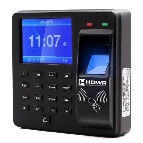 HDWR CTR10 Advanced Time Attendance System - Biometric, RFID, Password Verification - 1000 Employee Capacity, Access Control