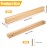 TESSTSY Pack of 4 Wooden Cabinet Handles, Furniture Handles, Wood, 192 mm Hole Spacing, Wooden Handles for Cabinets, Wooden Handles Kitchen Cupboards, Wood Handles Furniture Solid, with 8 Screws, for