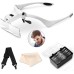 Vinabo Headband Magnifier with LED Light, Head Magnifier with - 5 Detachable Lenses (1.0x1.5x2.0x2.5x3.5x) for All Precision Works, Reading, Jeweler, Embroidery, Sewing, Jewelry