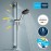 GROHE Vitalio 110 27942001 Water-Saving Shower Set, 8 Litres per Min (Shower Rail Set with 1 Jet Type Shower Head, 1.75 m Hose, Shower Rail 60 cm, for Gluing or Drilling, No Glue), Round, Chrome