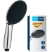GROHE Vitalio 110 27940001 Water-Saving Shower Head 8 Litres per Min (Hand Shower 1 Jet Type, Universal Connection, Silicone Ring Protects Shower Head in the event of a Fall), Round, Chrome