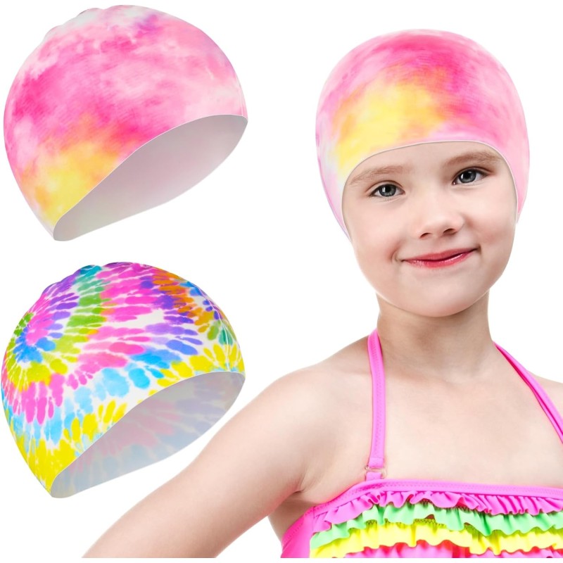 Водоустойчива детска шапка за плуване Силиконова еластична шапка за плуване за момичета