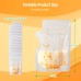 Vinabo Pack of 50 Breast Milk Bags, 250 ml Breast Milk Storage Bag, Milk Bag for Breast Milk with Spout for Breastfeeding, Self-Standing, Can Be Frozen, Pre-Sterilised
