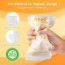 Vinabo Pack of 50 Breast Milk Bags, 250 ml Breast Milk Storage Bag, Milk Bag for Breast Milk with Spout for Breastfeeding, Self-Standing, Can Be Frozen, Pre-Sterilised