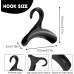 Regerly Handbag Hanger Hooks Cupboard 16 Pieces Hooks for Bags Backpacks Bags Hanger Bag Hanger for Hanging Backpacks School Bag Scarf Belt and Tie (Black, 16)