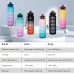Grsta Sports Water Bottle, 1.5 Litres, BPA-Free, Suitable for Carbonated Drinks, Leak-Proof, Water Bottle with Filter and Time Marking for Gym, School, Office and Outdoor Use