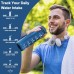 Grsta Sports Water Bottle, 1.5 Litres, BPA-Free, Suitable for Carbonated Drinks, Leak-Proof, Water Bottle with Filter and Time Marking for Gym, School, Office and Outdoor Use